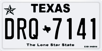 TX license plate DRQ7141