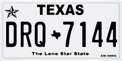 TX license plate DRQ7144