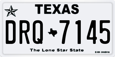TX license plate DRQ7145