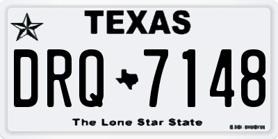TX license plate DRQ7148