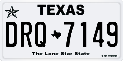 TX license plate DRQ7149