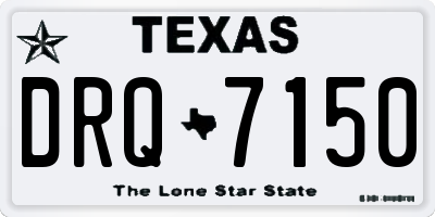 TX license plate DRQ7150