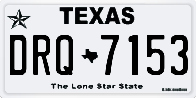 TX license plate DRQ7153