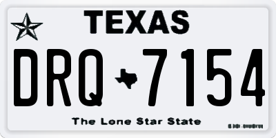 TX license plate DRQ7154