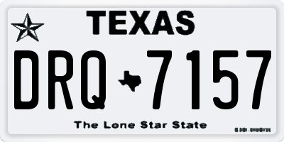 TX license plate DRQ7157