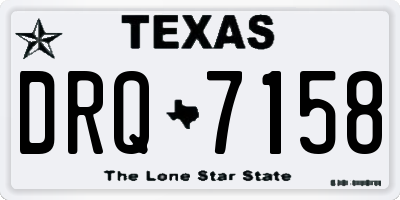 TX license plate DRQ7158