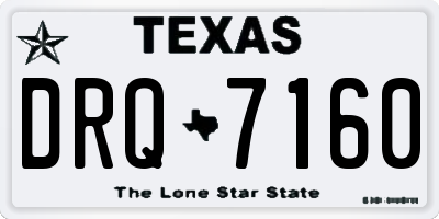TX license plate DRQ7160