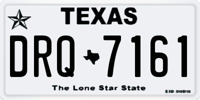 TX license plate DRQ7161
