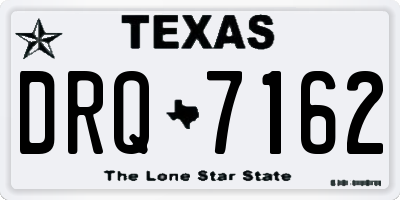 TX license plate DRQ7162