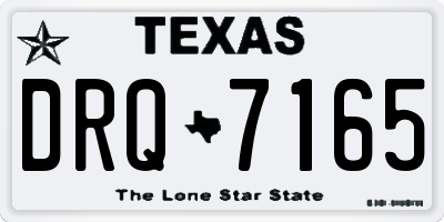 TX license plate DRQ7165