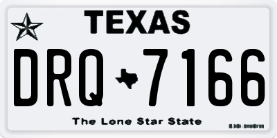 TX license plate DRQ7166