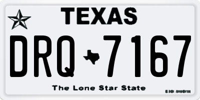TX license plate DRQ7167