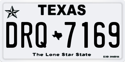 TX license plate DRQ7169