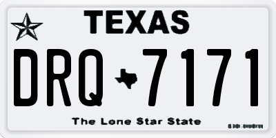 TX license plate DRQ7171