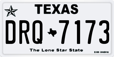 TX license plate DRQ7173
