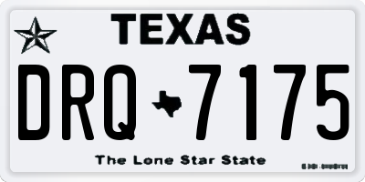 TX license plate DRQ7175