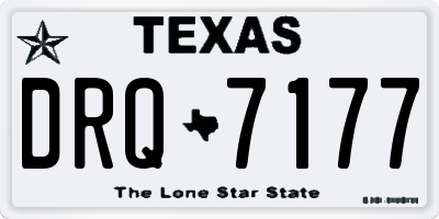 TX license plate DRQ7177