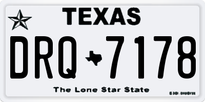 TX license plate DRQ7178