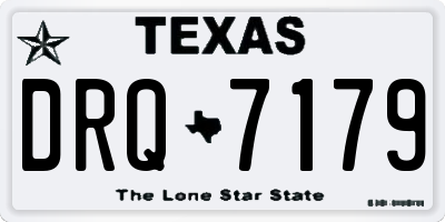 TX license plate DRQ7179