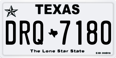 TX license plate DRQ7180