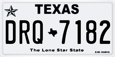 TX license plate DRQ7182