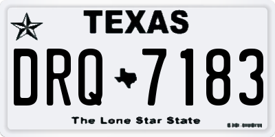 TX license plate DRQ7183