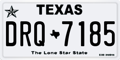 TX license plate DRQ7185