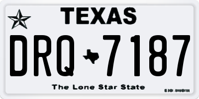 TX license plate DRQ7187