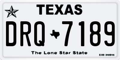 TX license plate DRQ7189