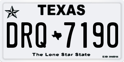 TX license plate DRQ7190