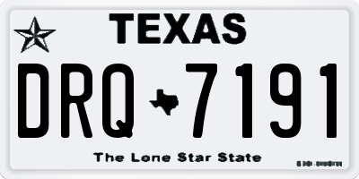 TX license plate DRQ7191