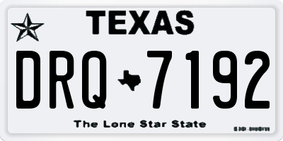 TX license plate DRQ7192