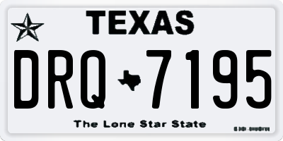 TX license plate DRQ7195