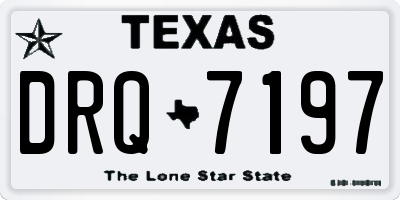 TX license plate DRQ7197