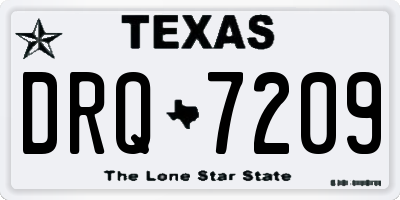TX license plate DRQ7209