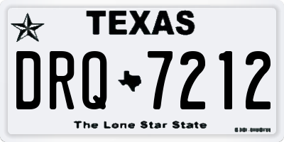 TX license plate DRQ7212