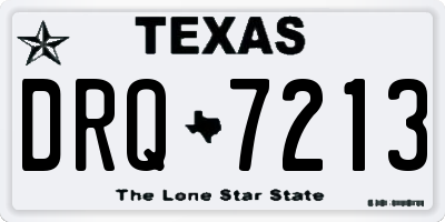 TX license plate DRQ7213