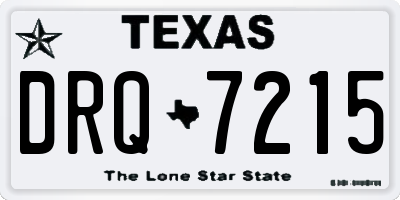 TX license plate DRQ7215