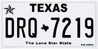 TX license plate DRQ7219