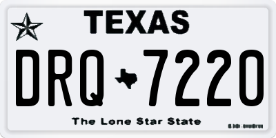 TX license plate DRQ7220