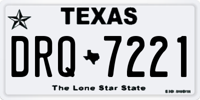 TX license plate DRQ7221
