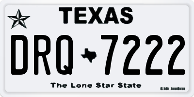 TX license plate DRQ7222
