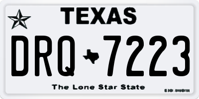 TX license plate DRQ7223