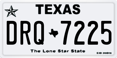 TX license plate DRQ7225