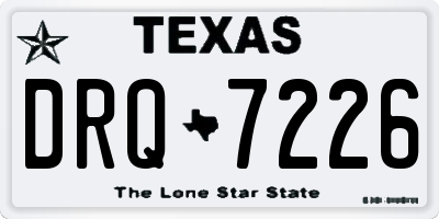 TX license plate DRQ7226