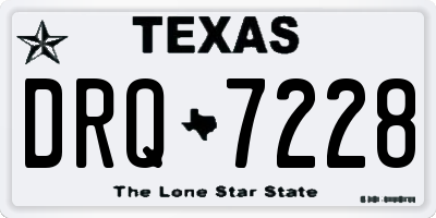 TX license plate DRQ7228