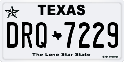 TX license plate DRQ7229