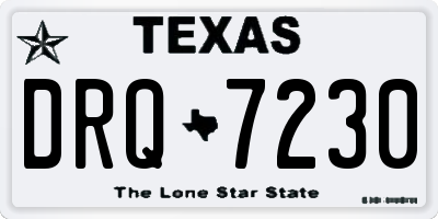 TX license plate DRQ7230