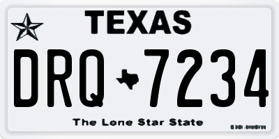 TX license plate DRQ7234