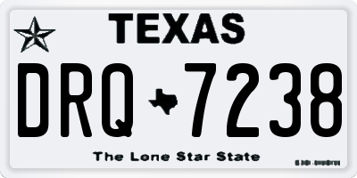 TX license plate DRQ7238